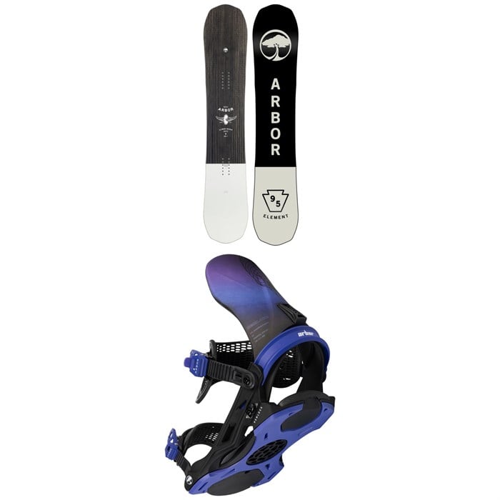 Arbor - Element Rocker Snowboard + Hemlock Snowboard Bindings 2024