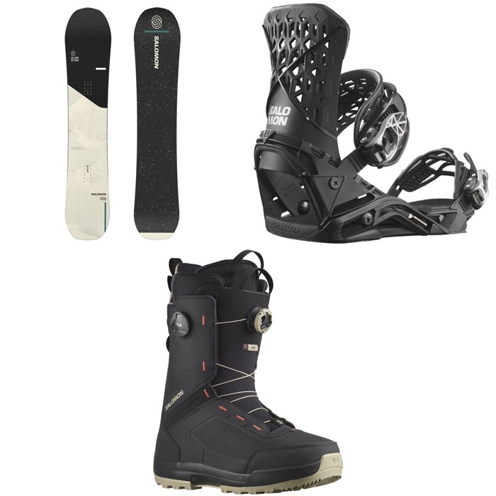 Salomon - Super 8 Snowboard + Highlander Snowboard Bindings + Echo Dual Boa Snowboard Boots 2025