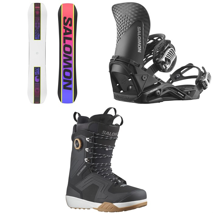 Salomon - Huck Knife Snowboard + Hologram Snowboard Bindings  + Dialogue Lace SJ Boa Snowboard Boots 2025