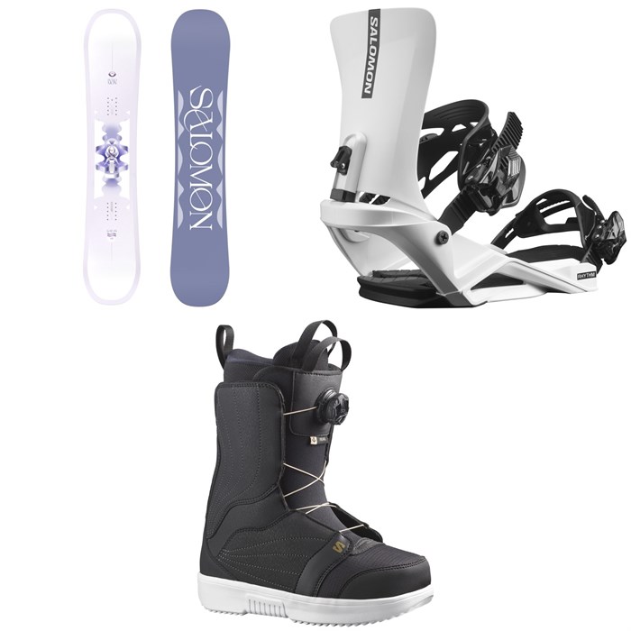 Salomon - Lotus Snowboard + Rhythm Snowboard Bindings + Pearl Boa Snowboard Boots - Women's 2026