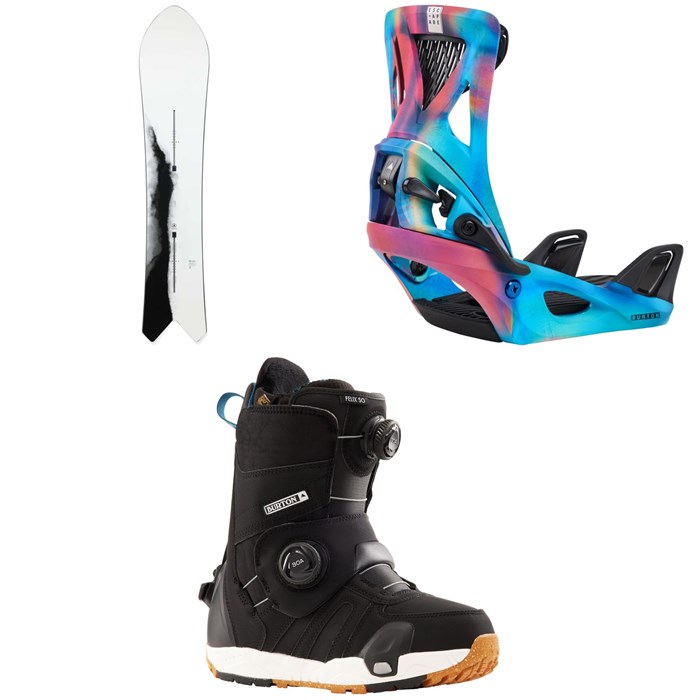 Burton - Family Tree Short Stop Snowboard + Step On Escapade Snowboard Bindings + Felix Step On Snowboard Boots - Women's 2025