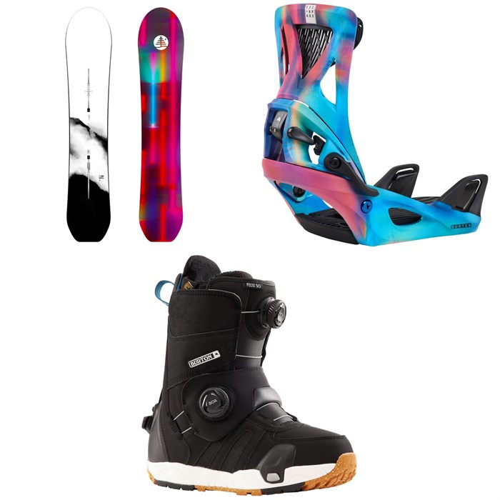 Burton - Family Tree Gril Master Snowboard + Step On Escapade Snowboard Bindings + Felix Step On Snowboard Boots - Women's 2025