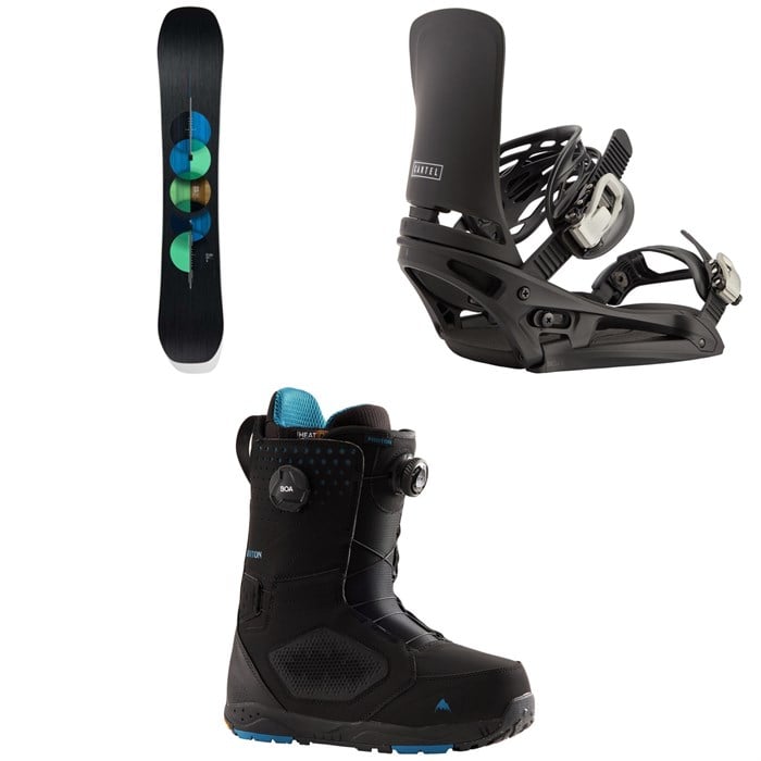 Burton - Custom Snowboard + Cartel EST Snowboard Bindings + Photon Boa Snowboard Boots 2025