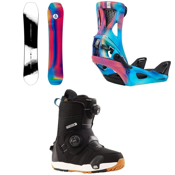 Burton - Family Tree Hometown Hero Snowboard + Step On Escapade Snowboard Bindings + Felix Step On Snowboard Boots - Women's 2025