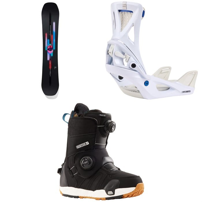 Burton - Feelgood Flying V Snowboard + Step On Escapade Snowboard Bindings + Felix Step On Snowboard Boots - Women's 2025