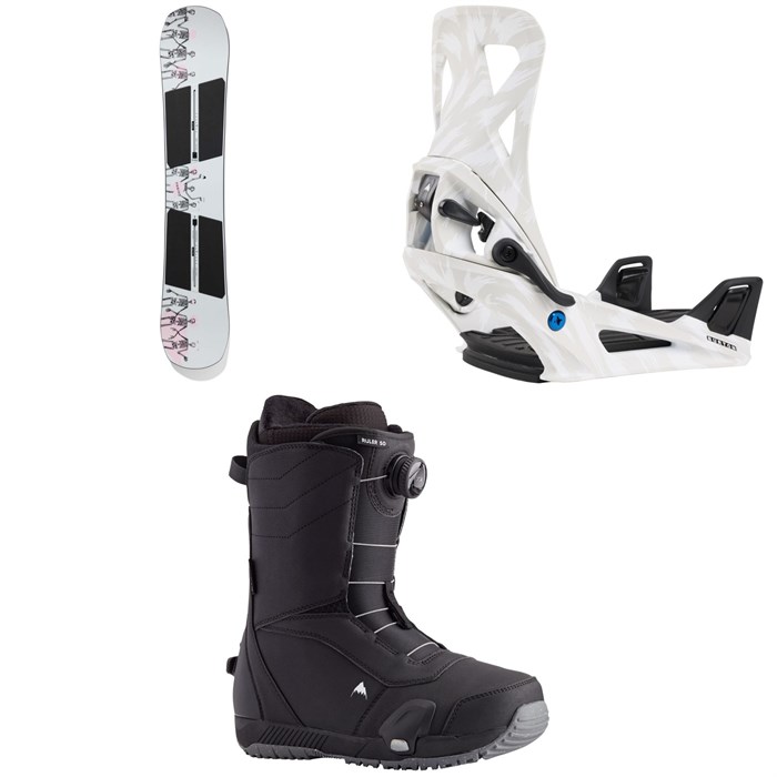 Burton - Rewind Snowboard + Step On Snowboard Bindings + Ruler Step On Snowboard Boots 2025