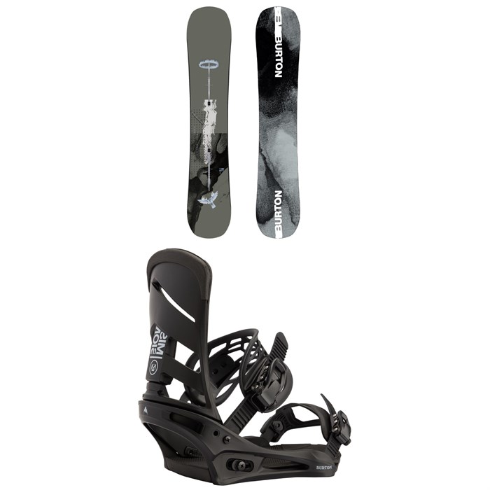 Burton - Instigator Flat Top Snowboard + Mission Snowboard Bindings 2025