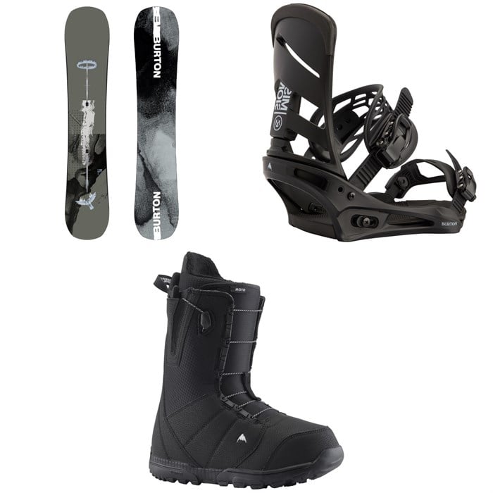 Burton - Instigator Flat Top Snowboard + Mission Snowboard Bindings + Moto Snowboard Boots 2025