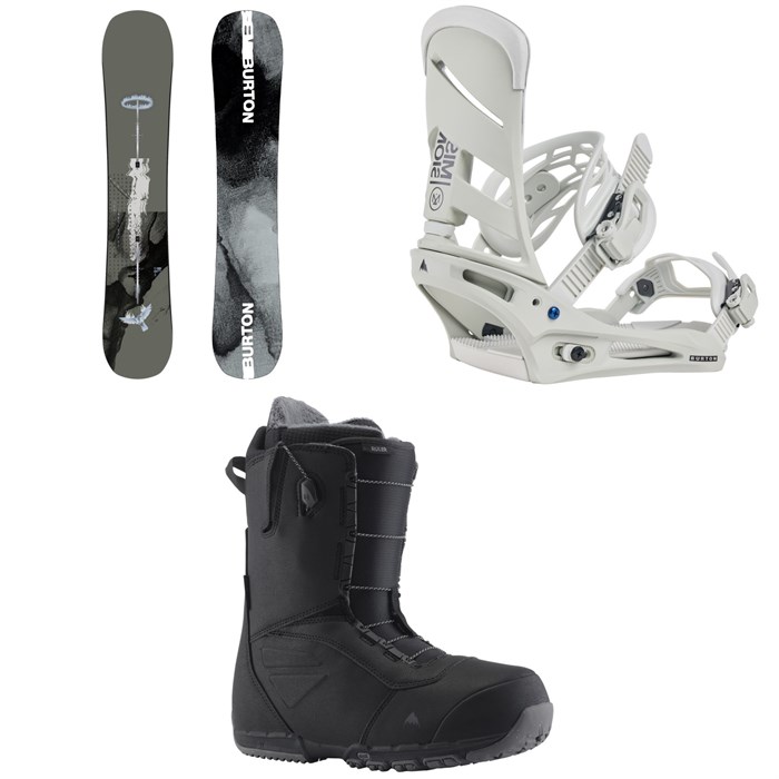 Burton - Instigator Flat Top Snowboard + Mission Snowboard Bindings + Ruler Snowboard Boots 2025