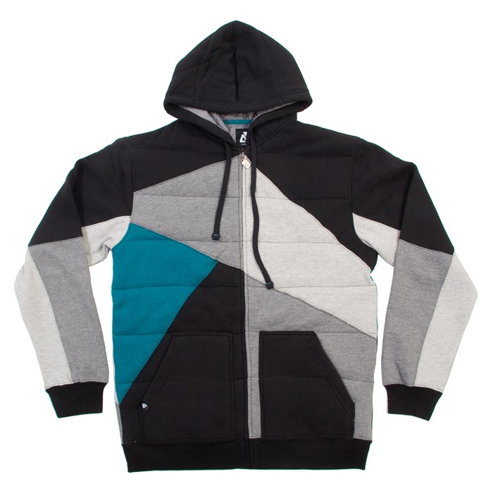 Asher Quilted Zip Through Hoodie