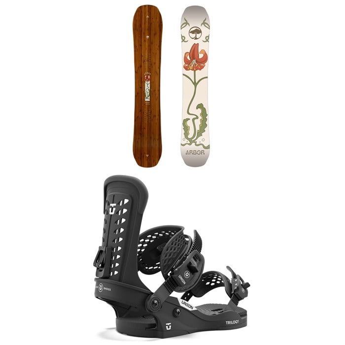 Arbor - Swoon Camber Snowboard + Union Trilogy Classic Snowboard Bindings - Women's 2025