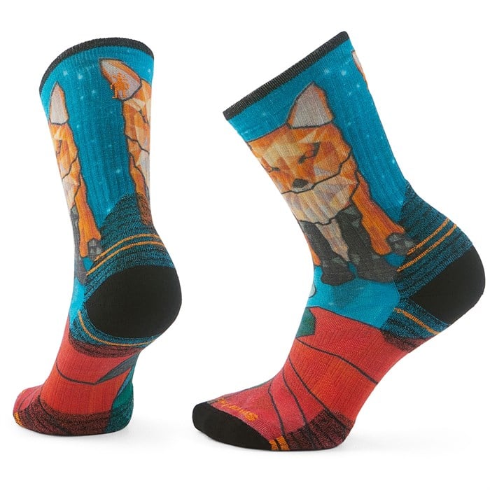 Smartwool - Smartwool Hike Targeted Cushion Geo Fox Print Crew Socks - Women's