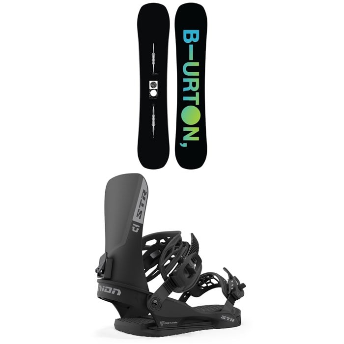 Burton - Instigator Flat Top Snowboard + Union STR Snowboard Bindings 2024