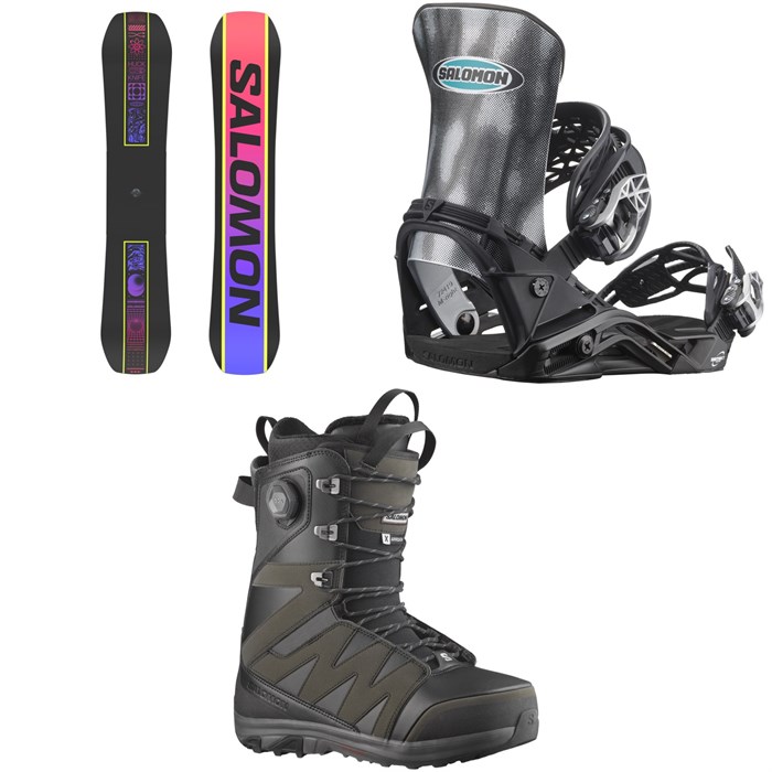 Salomon - Huck Knife Pro Snowboard + District Pro Team Snowboard Bindings + X Approach Lace SJ Boa Snowboard Boots 2025