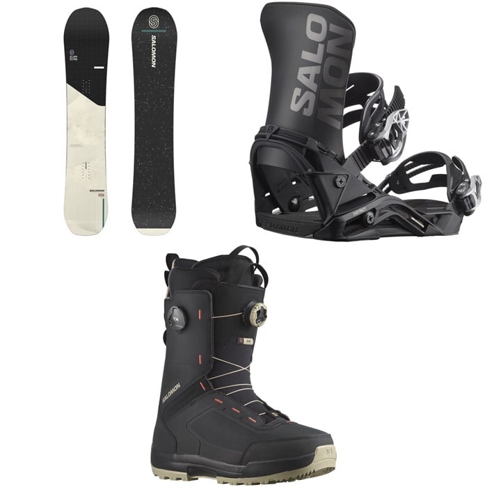 Salomon - Super 8 Snowboard + District Snowboard Bindings + Echo Dual Boa Snowboard Boots 2025