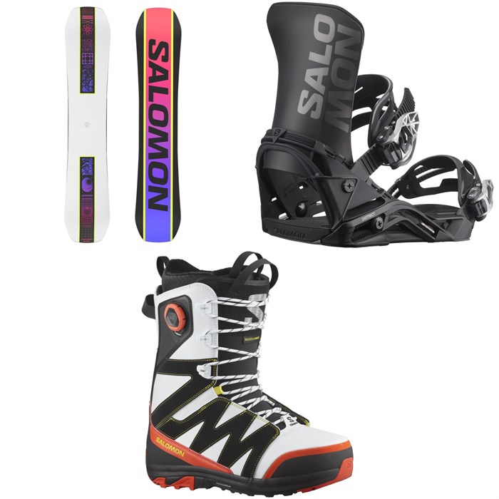 Salomon - Huck Knife Snowboard + District Snowboard Bindings + X Approach Lace SJ Boa Snowboard Boots 2025