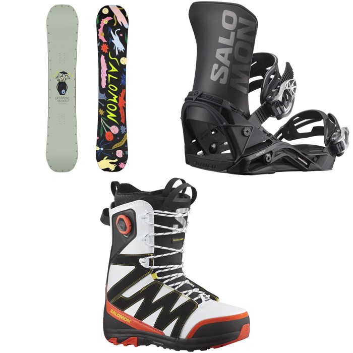 Salomon - Abstract Snowboard + District Snowboard Bindings + X Approach Lace SJ Boa Snowboard Boots 2025