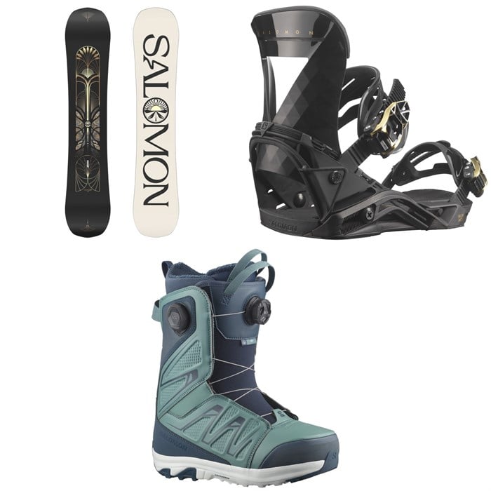 Salomon - Wonder Snowboard + Mirage Snowboard Bindings + Ivy BOA SJ Snowboard Boots - Women's 2025