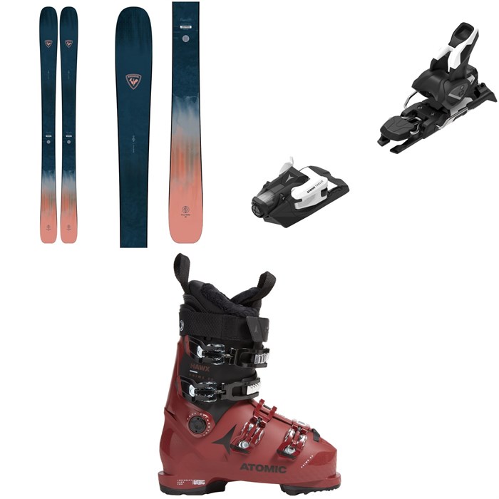 Rossignol - Rallybird 92 Skis+ Atomic Strive 12 GW Ski Bindings + Atomic Hawx Prime 95 GW Ski Boots - Women's