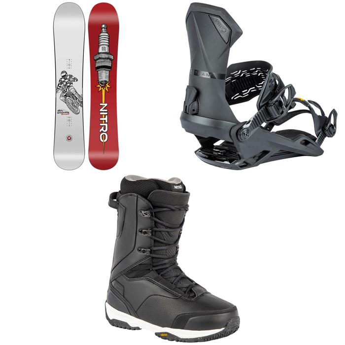 Nitro - Alternator Snowboard + Team Snowboard Bindings  + Venture Pro Lace Snowboard Boots 2025