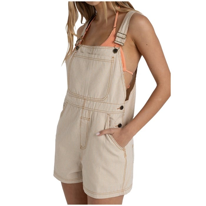 Rhythm - Willa Stripe Short Overalls - Women's