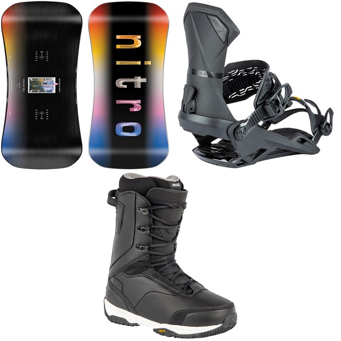 Nitro - Optisym Snowboard + Team Snowboard Bindings  + Venture Pro Lace Snowboard Boots 2025