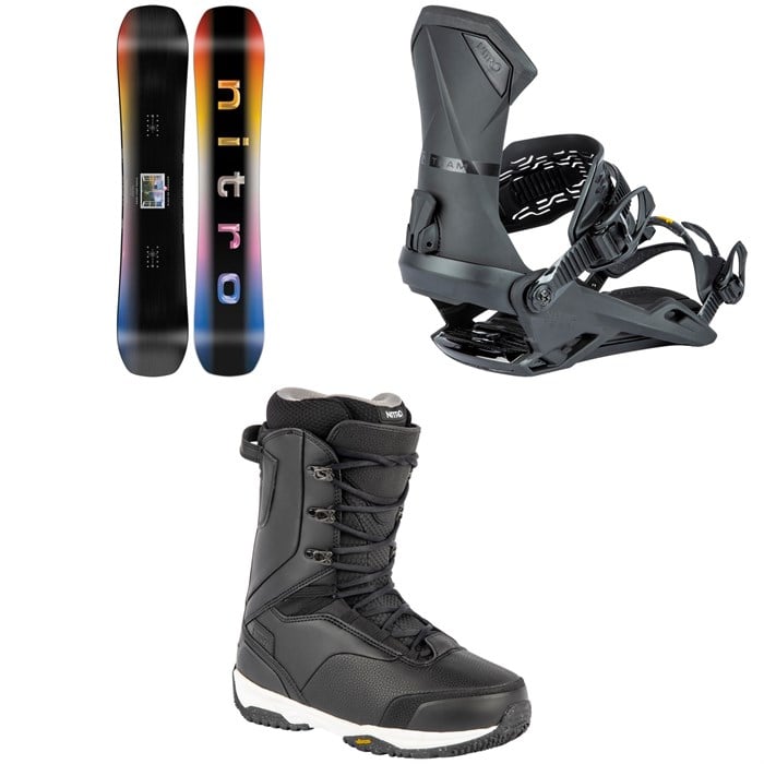 Nitro - Optisym Snowboard + Team Snowboard Bindings  + Venture Pro Lace Snowboard Boots 2025