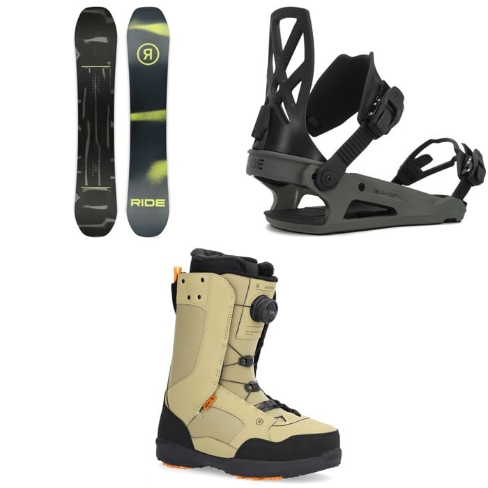 Ride - Manic Snowboard + C-4 Snowboard Bindings + Jackson Snowboard Boots 2025