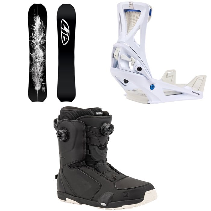 Lib Tech - T. Rice Orca Snowboard + Burton Step On Genesis Snowboard Bindings  + Nitro Darkseid Step On Boa Snowboard Boots 2025