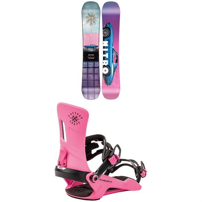 Nitro - Cheap Thrills Snowboard + Rambler Snowboard Bindings 2025