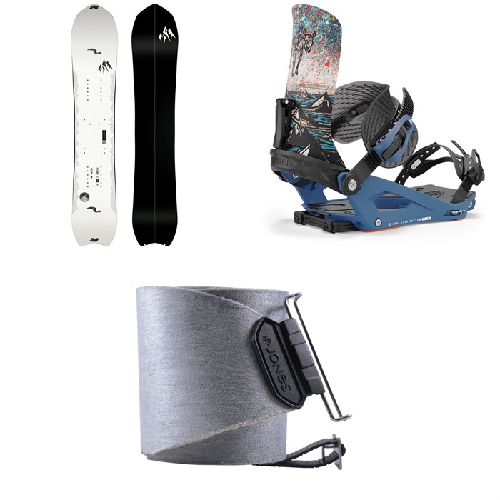 Jones - Ultralight Stratos Splitboard + Union Charger Pro Splitboard Bindings + Nomad Pro Universal Tail Clip Splitboard Skins 2025