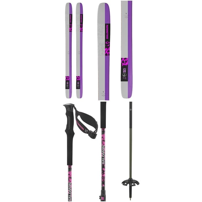 Salomon - QST X Skis + Salomon QST Carbon S3 Ski Poles 2025