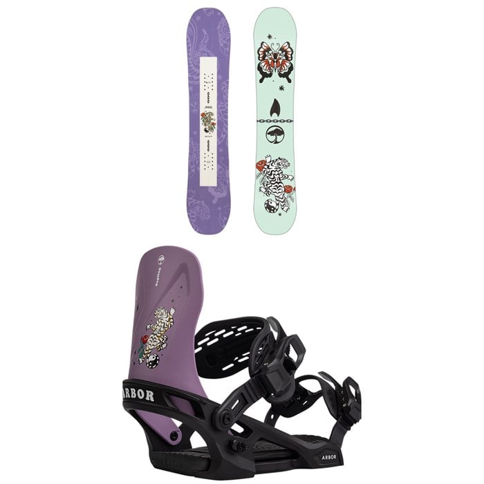 Arbor - Cavet Snowboard + Sapling Snowboard Bindings - Kids' 2025