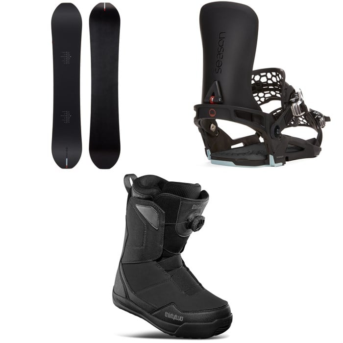 Season - Kin Snowboard + Universal Snowboard Bindings + thirtytwo Shifty Boa Snowboard Boots 2025