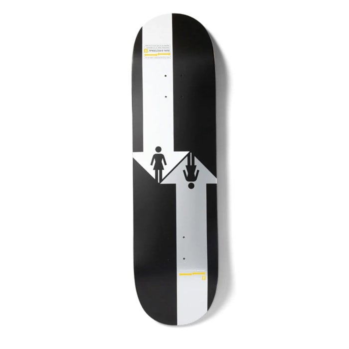 Girl - McCrank Dual-Directional Black 8.5 Skateboard Deck