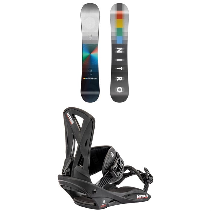 Nitro - Cinema Snowboard + Staxx Snowboard Bindings 2025