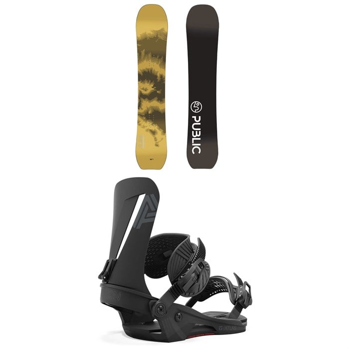 Public Snowboards - Research Snowboard + Union Atlas Snowboard Bindings 2025