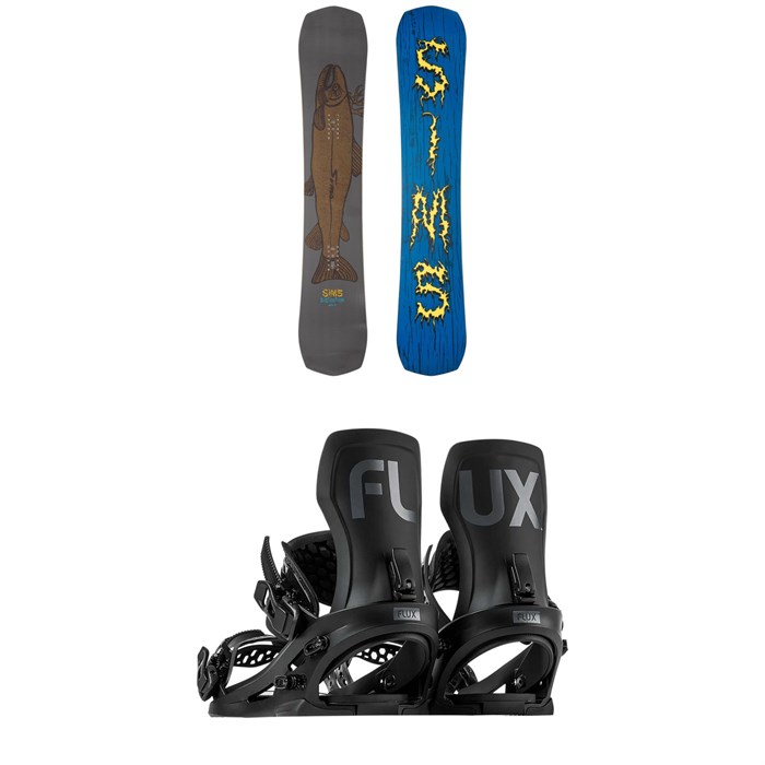 Sims - Distortion Snowboard + Flux XF Snowboard Bindings 2025