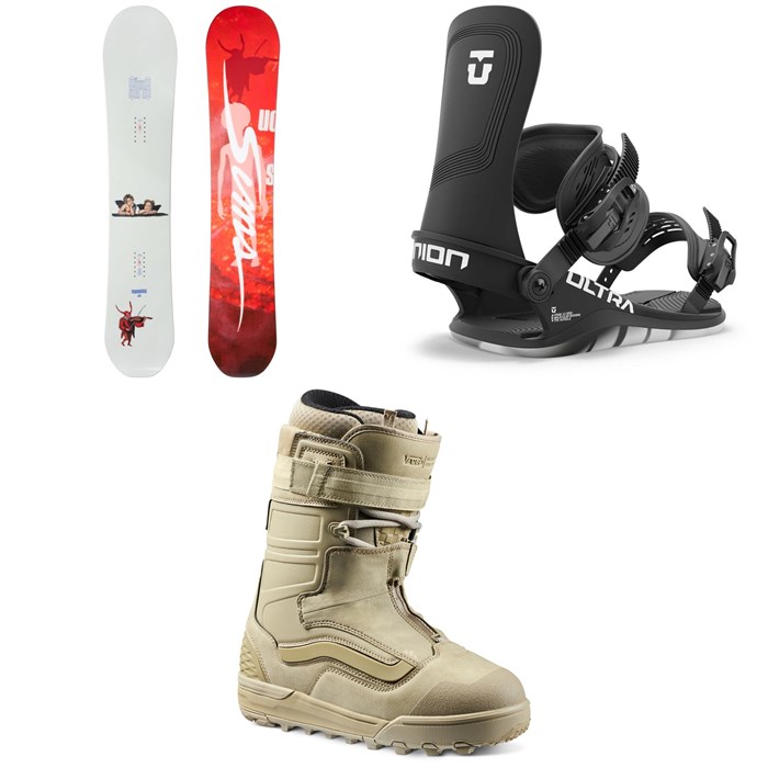 Sims - Macrodose Snowboard + Union Ultra Snowboard Bindings + Vans Hi-Country & Hell-Bound Snowboard Boots 2025