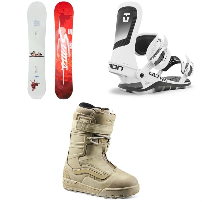 Sims - Sims Macrodose Snowboard + Union Ultra Snowboard Bindings + Vans Hi-Country & Hell-Bound Snowboard Boots 2025