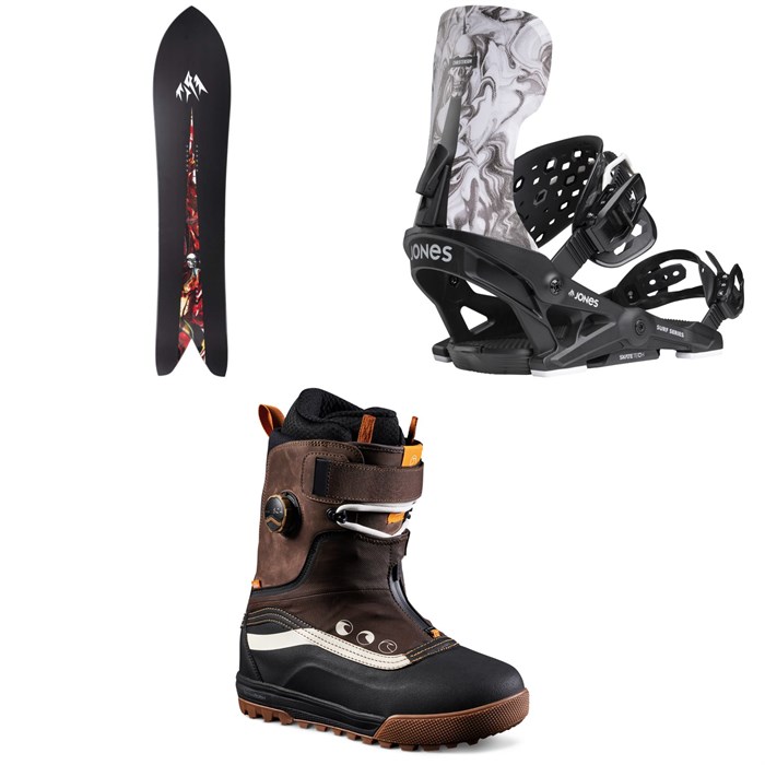 Jones - Storm Chaser Snowboard + Meteorite Surf Series Snowboard Bindings + Vans Infuse Snowsurf Snowboard Boots 2025