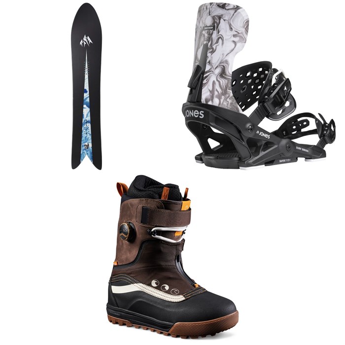 Jones - Storm Wolf Snowboard + Meteorite Surf Series Snowboard Bindings + Vans Infuse Snowsurf Snowboard Boots 2025