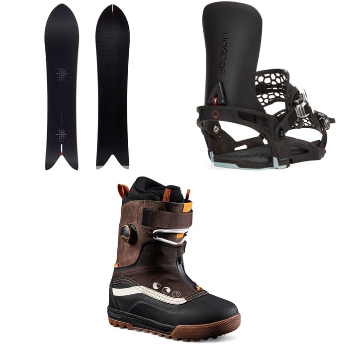 Season - Forma Snowboard + Universal Snowboard Bindings + Vans Infuse Snowsurf Snowboard Boots 2025