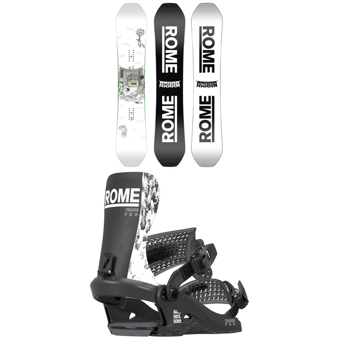 Rome - Party Mod Snowboard + Trace Pro Snowboard Bindings 2025