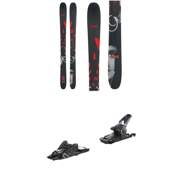 Line Skis - Vision 118 Skis + Salomon S/Lab Shift MNC 13 Alpine Touring Ski Bindings