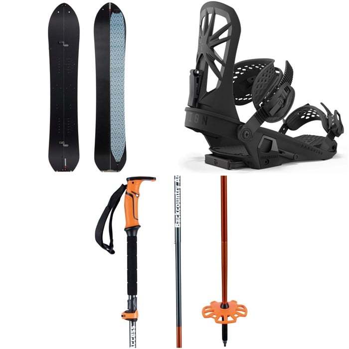 Season - Pass Splitboard + Union Explorer Splitboard Bindings  + BCA Scepter 4S Collapsible Ski Poles 2025