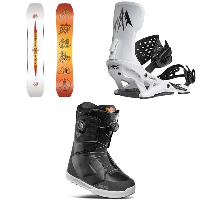 Jones - Tweaker Snowboard + Meteorite Snowboard Bindings + thirtytwo Lashed Double Boa Snowboard Boots 2025