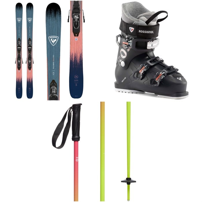 Rossignol - Rallybird Soul Pro Skis + XP 10 Bindings + Rossignol Kelia 50 Ski Boots - Women's + evo Merge Ski Poles 2025