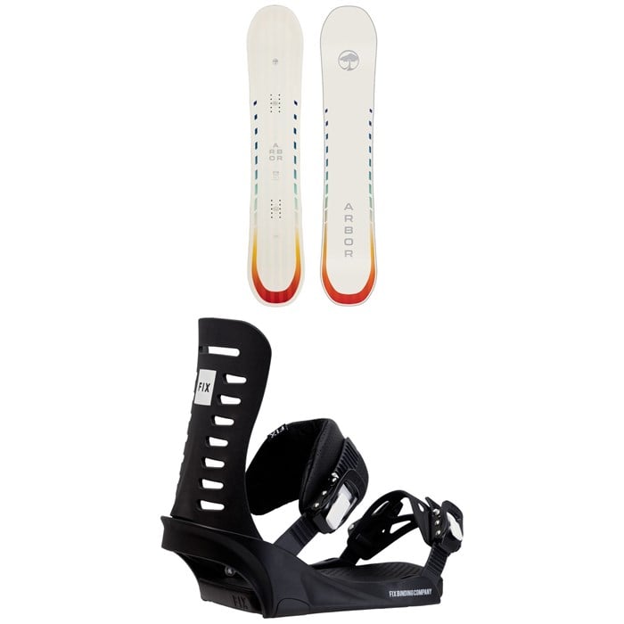 Arbor - Mantra Rocker Snowboard + Fix Sunset Snowboard Bindings - Women's 2024