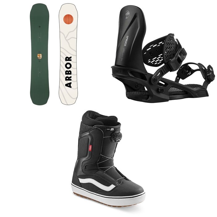 Arbor - Element Decon Snowboard + Spruce Snowboard Bindings + Vans Aura OG Snowboard Boots 2025